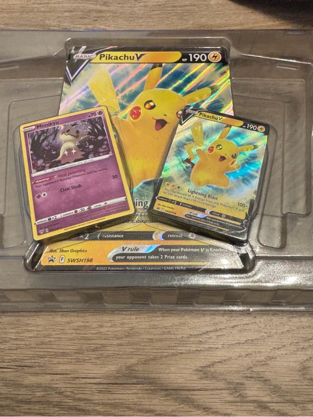 Pikachu V Jumbo Card With 2 Additional Promo Cards  Pokemon TCG